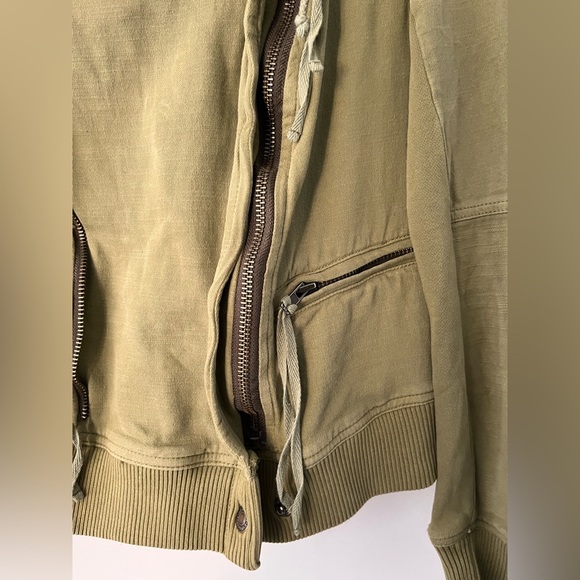 We The Free Free People Carmen Moto Jacket in Olive Sparrow - XS - Picture 14 of 16